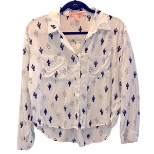 Black and white blouse